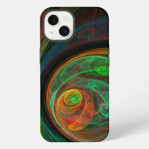 Wedergeboorte groene abstracte kunst iPhone 13 hoesje