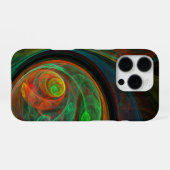 Wedergeboorte groene abstracte kunst iPhone hoesje (Achterkant horizontaal)
