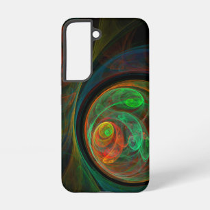 Wedergeboorte groene abstracte kunst samsung galaxy hoesje