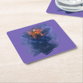 Wedergeboorte. Skelet met opstijgende vleugels Kartonnen Onderzetters (Schuin)