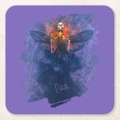 Wedergeboorte. Skelet met opstijgende vleugels Kartonnen Onderzetters (Voorkant)