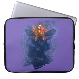Wedergeboorte. Skelet met opstijgende vleugels Laptop Sleeve
