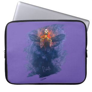 Wedergeboorte. Skelet met opstijgende vleugels Laptop Sleeve