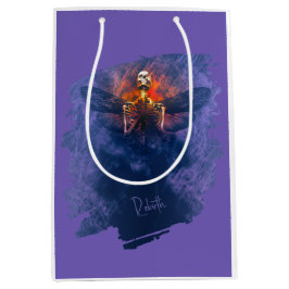 Wedergeboorte. Skelet met opstijgende vleugels Medium Cadeauzakje