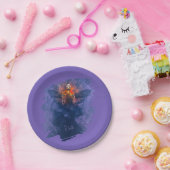 Wedergeboorte. Skelet met opstijgende vleugels Papieren Bordje (Feest)