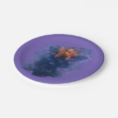 Wedergeboorte. Skelet met opstijgende vleugels Papieren Bordje (Gekanteld)