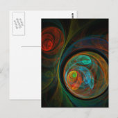 Wedergeboorte Spiraal Modern Kosmisch Abstract Kun Briefkaart (Voorkant / Achterkant)