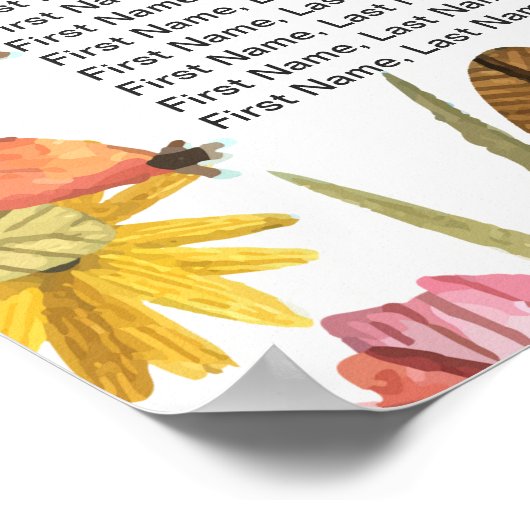 Wedernajaar van de herfst van de bruiloft poster (Hoek)