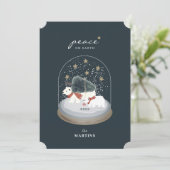 Wederom op aarde IJsberen Sneeuwbol Kerstkaart Kaart (Staand voorkant)