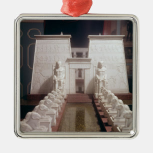 Wederopbouw van de Grote Temple van Amon Metalen Ornament
