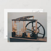 Wederopbouw van de stoommotor van James Watt Briefkaart (Voorkant / Achterkant)