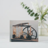Wederopbouw van de stoommotor van James Watt Briefkaart (Staand voorkant)