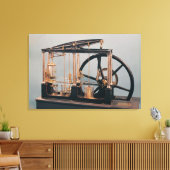 Wederopbouw van de stoommotor van James Watt Canvas Afdruk (Insitu (Woonkamer))