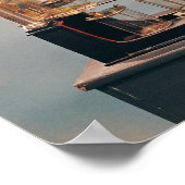 Wederopbouw van de stoommotor van James Watt Poster (Hoek)