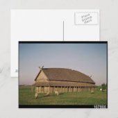 Wederopbouw van een 11e eeuw Viking-huis Briefkaart (Voorkant / Achterkant)