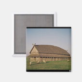 Wederopbouw van een 11e eeuw Viking-huis Magneet (Voorkant / Achterkant)