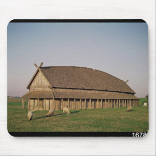 Wederopbouw van een 11e eeuw Viking-huis Muismat