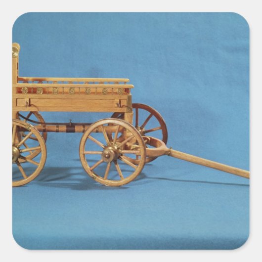 Wederopbouw van een gevonden chariot vierkante sticker (Voorkant)