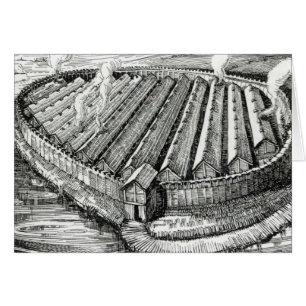 Wederopbouw van een IJzeren Age-dorp in Biskupin