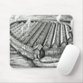 Wederopbouw van een IJzeren Age-dorp in Biskupin Muismat (Met muis)