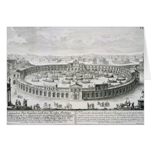 Wederopbouw van een Romeinse marineslag uit 'Entw' (Voorkant Horizontaal)