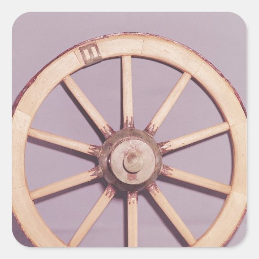 Wederopbouw van een wiel vierkante sticker (Voorkant)