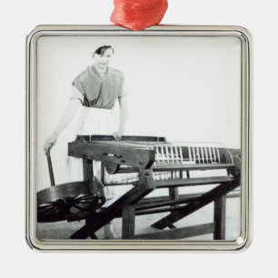 Wederopbouw van Hargreaves's 'Spinning Jenny' Metalen Ornament