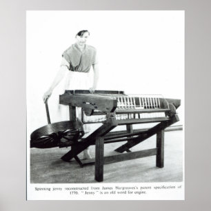 Wederopbouw van Hargreaves's 'Spinning Jenny' Poster