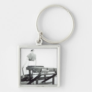 Wederopbouw van Hargreaves's 'Spinning Jenny' Sleutelhanger