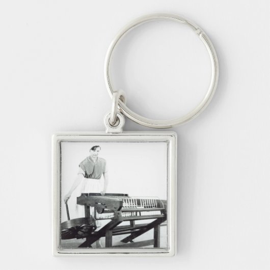 Wederopbouw van Hargreaves's 'Spinning Jenny' Sleutelhanger (Voorkant)