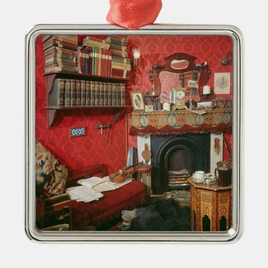 Wederopbouw van Sherlock Holmes's Room Metalen Ornament (Voorkant)