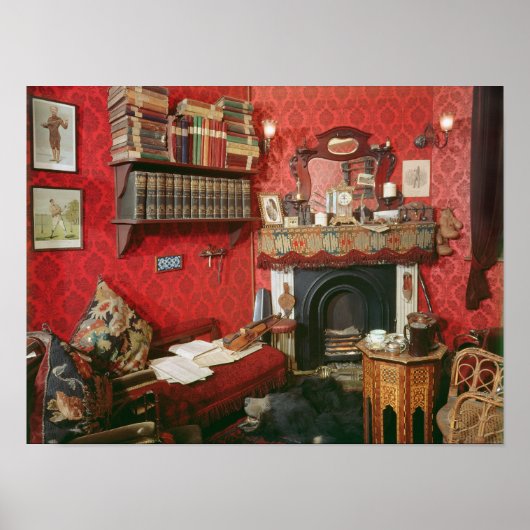 Wederopbouw van Sherlock Holmes's Room Poster (Voorkant)