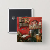 Wederopbouw van Sherlock Holmes's Room Vierkante Button 5,1 Cm (Voorkant /achterkant)