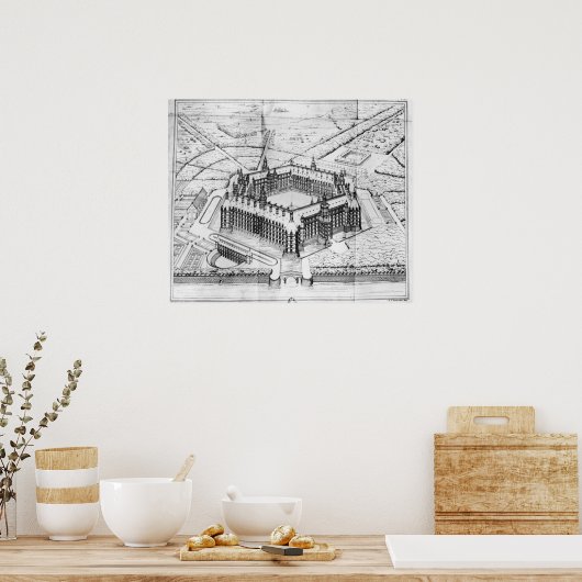 Wederopbouw van Theleme Abbey Poster (Keuken)