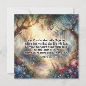 Wederopstanding Schrift Verse Woodland Pasen Feestdagenkaart (Voorkant)