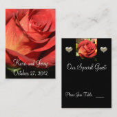 WEDERTABEL TOEWIJZING GASTE KAART SJABLONEN PLAATSKAARTJE (Voorkant / Achterkant)