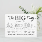 WEDERTIJDLIJN | Uitnodiging op grote dag (Staand voorkant)