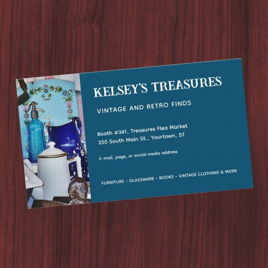  wederverkoop of Flea Market Vendor Any Photo Visitekaartje