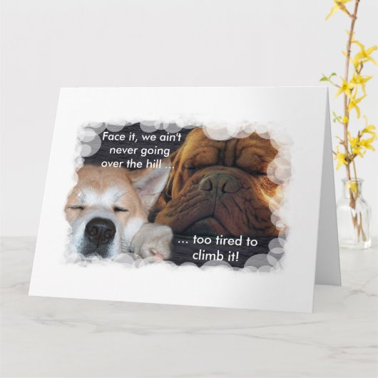 Wederzijds Verjaardag, te moe om over de heuvel te Kaart (Gele Bloem)