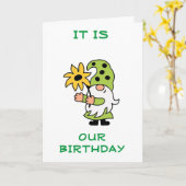 "WEDERZIJDSE BIRTHDAY" VAN DE KAART COOL GNOME (Gele Bloem)