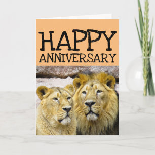 WEDERZIJDSE JUBILEUM LION COUPLE BIG KAART VOOR HE