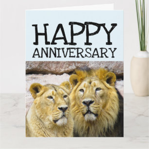 WEDERZIJDSE JUBILEUM LION COUPLE BIG KAART VOOR HE