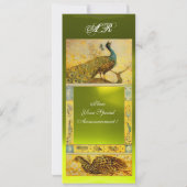 WEDERZIJDSE PEACOCKS MONOGRAM, bruin wit geel Kaart (Achterkant)