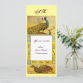 WEDERZIJDSE PEACOCKS MONOGRAM, bruin wit geel Kaart (Staand voorkant)