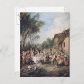 Wedfeest in het dorp briefkaart (Voorkant / Achterkant)