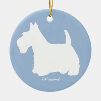 Wedgewof Scottish Terrier Blue Keramisch Ornament