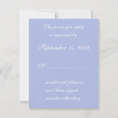 Wedgewood Blue 1 Wedding RSVP Kaarten Kaartje (Voorkant)