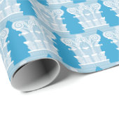 Wedgewood-blue Corinthian Cadeaupapier (Rol Hoek)