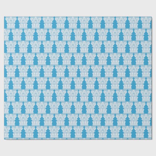 Wedgewood-blue Corinthian Cadeaupapier (Zoom)