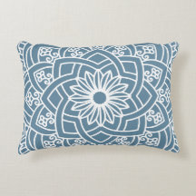 Wedgewood Blue en White Floral Mandala